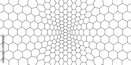 Abstract seamless background texture pattern with hexagons and checkered transparent grid creating geometric effect.