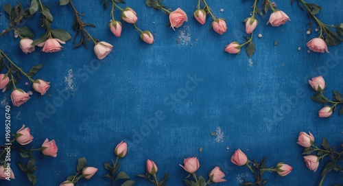 textured blue fabric backdr...