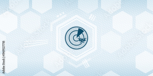 Modern radar screen with drone detection system icon vector illustration for security and monitoring technology