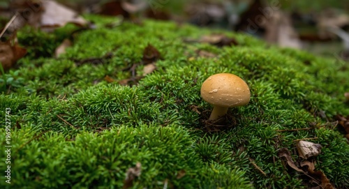 Vivid green moss forming a ...
