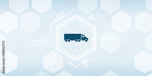 Commercial heavy truck transport icon vector for logistics delivery and shipping business