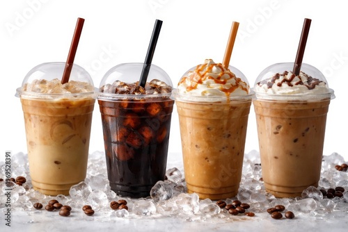 Refreshing iced coffee drin...