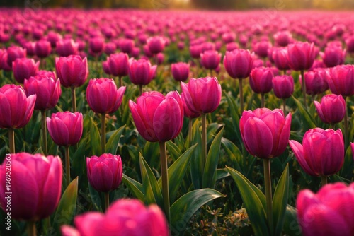 A vibrant field blooming wi...