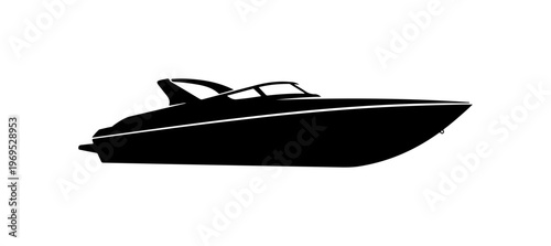 Modern Luxury Motor Yacht Vector Illustration