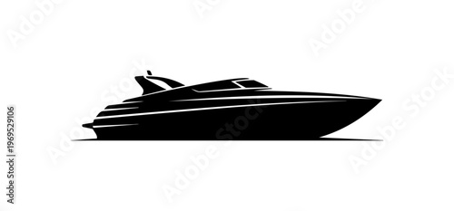 Modern Luxury Speedboat Vector Illustration