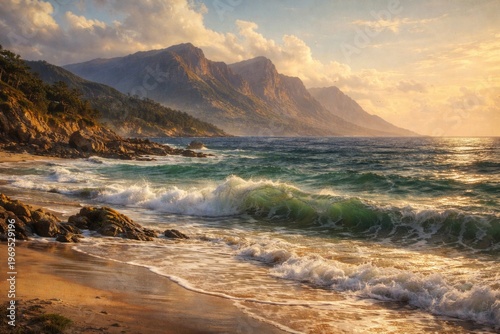 Oil painting showcasing a b...