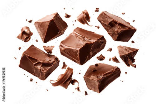 Floating milk chocolate chu...