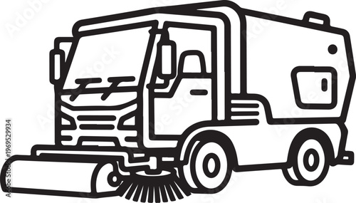 Street Sweeper Truck, Urban Cleaning Vehicle, Road Sweeper, Municipal Truck