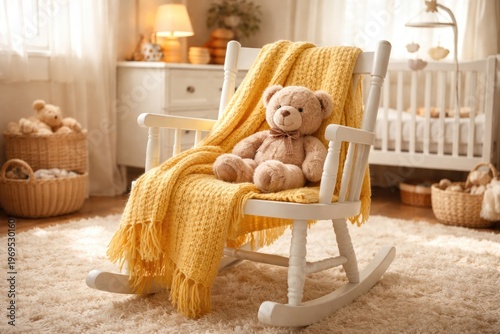 Cozy infant nursery featuri...