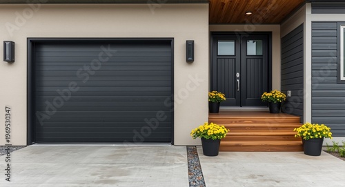 Stylish modern entryway wit...