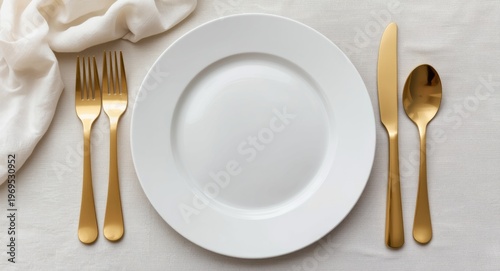 White ceramic plate with po...