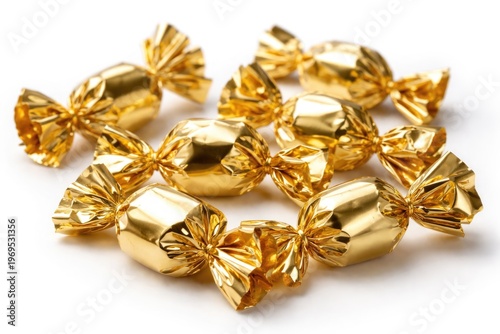 Gold wrapped candy pieces d...