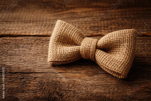 Burlap Bow Tie on Textured ...