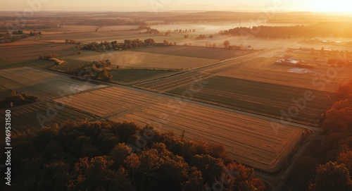 Serene landscape of varied ...