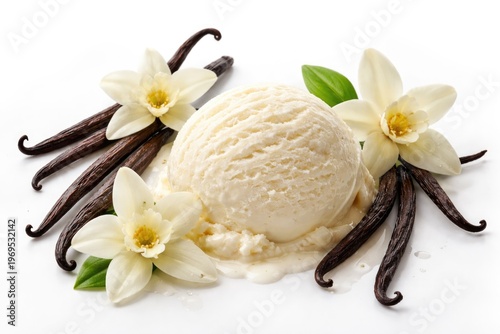 Isolated vanilla pods and f...