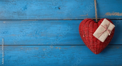 Vintage blue wooden planks ...