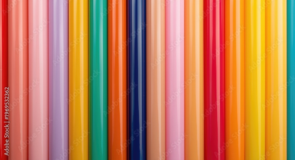Obraz premium Multicolored PMMA Tubes Abstract Surface Background for Unique Design Concepts