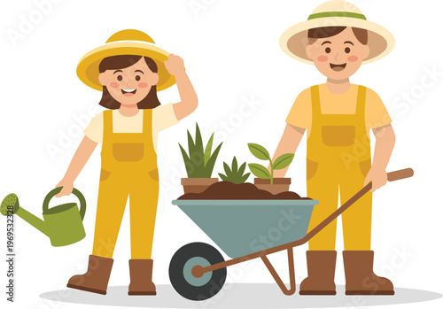 Medical professional character set featuring male and female doctors and nurses in blue scrubs and white lab coats vector.