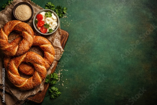Turkish Simit Bagels with F...
