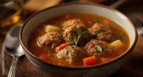 Traditional Romanian broth ...