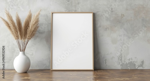 mockup poster frame with tr...