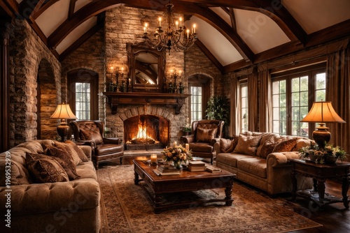 Luxurious traditional livin...