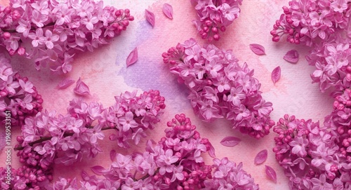 Vibrantly colored pink lila...