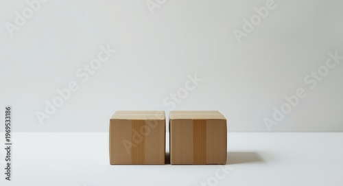 Two taped cardboard parcels...