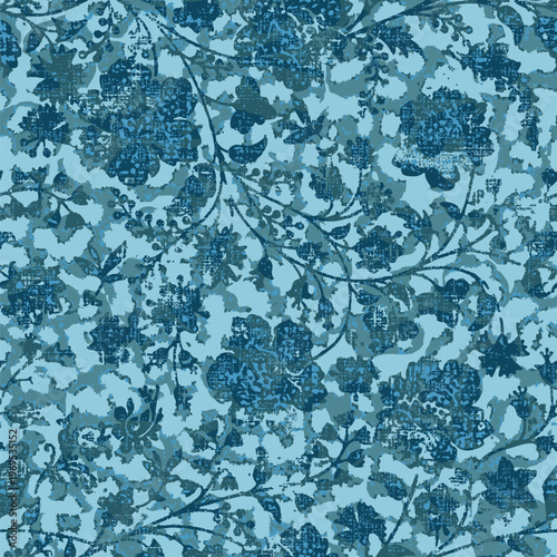 abstract botanical florals background seamless pattern in flat modern manner.hand drawn isolated rounded shapes.cut out flowers silhouettes. outline sketch drawing. good for fashion, textile, fabric,