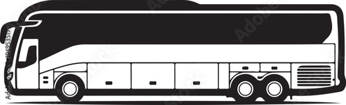 Coach bus, tour bus, travel vehicle, transportation icon