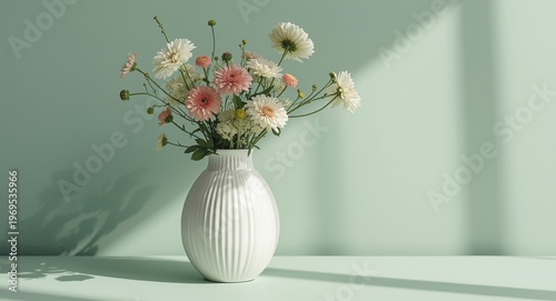 Subtle pink and white flowe...