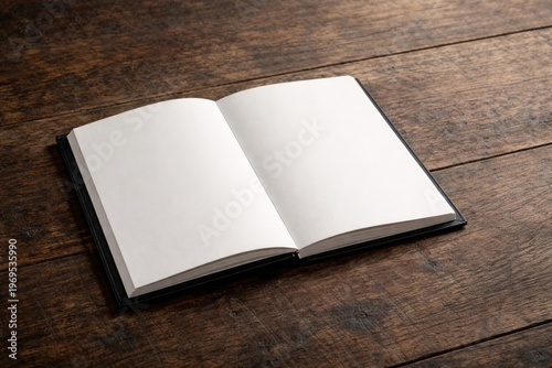 Black and white notebook on...