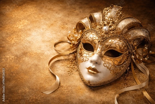 Golden and white Venetian c...