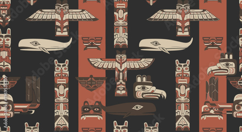 Native American Totem Pole Designs.