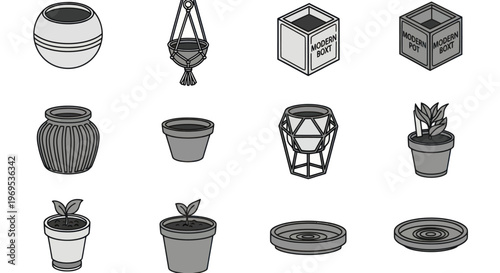 Various Plant Pots and Containers.
