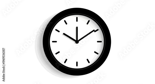 A black and white wall clock.