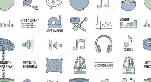 Sound and music technology icons.