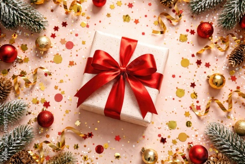 Festive Christmas setup wit...