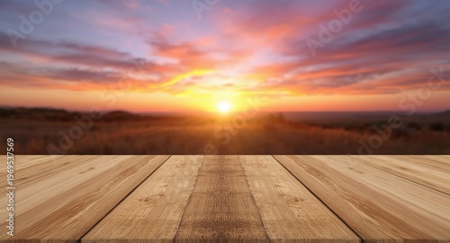 Open wooden surface with br...