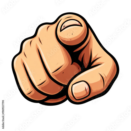 Fist gesture cartoon style