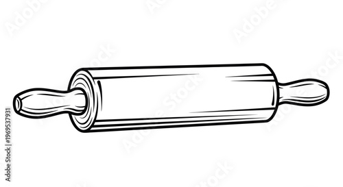 A rolling pin with handles.