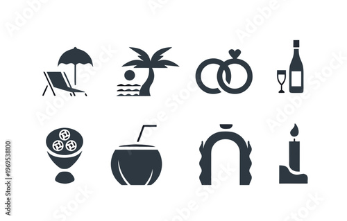 set of icons for restaurant
