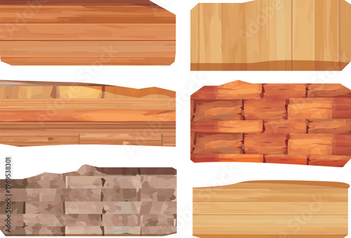 木製の看板イラストセット