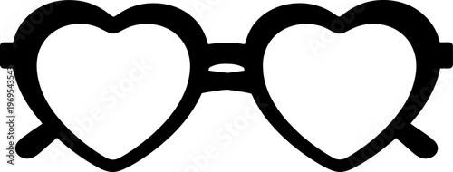 Heart Sunglasses Silhouette Vector Design