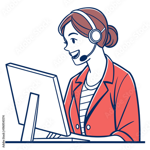 Customer Support Service Concept Vector Illustration