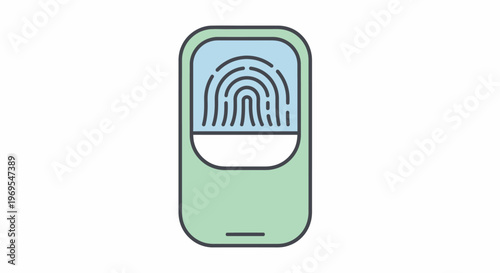 Fingerprint scanner device with rainbow.
