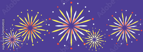 夜空に打ち上がったカラフルな花火