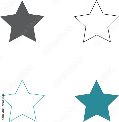 star vector icon set