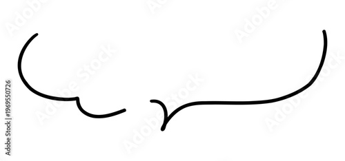 シンプルな吹き出しのベクターイラスト。単品、フレーム、枠、ふきだし