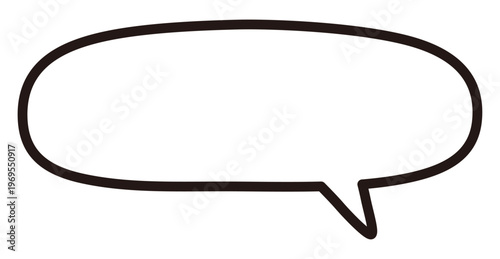シンプルな吹き出しのベクターイラスト。単品、フレーム、枠、ふきだし
